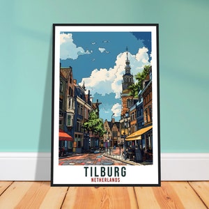 Tilburg Reise Print Holland Wandkunst Wandbehang Home Décor Tilburg Geschenk Kunstliebhaber Niederländisches Kunstwerk Geschenk Die Niederlande Reiseplakat
