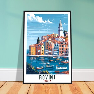 Rovinj Travel Print Croatia Wall Art Wall Hanging Home Décor Rovinj Gift Croatian Landmark Artwork Gift Rovinj Croatia Holiday Travel Poster