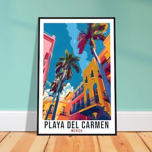 Playa Del Carmen Mexico Travel Print Mexico Wall Art Wall Hanging Home Décor Playa Del Carmen Gift Artwork Gift South America Travel Poster
