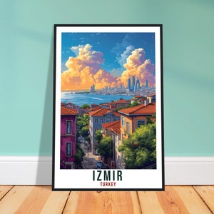 Izmir Gift Travel Print Turkey Home Decoration Izmir Turkish City Wall Art Gift Wall Hanging Art Lover Turkey Artwork Izmir Travel Poster
