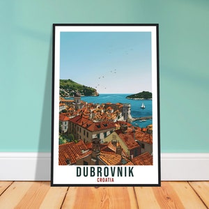 Dubrovnik Travel Print Croatia Wall Art Wall Hanging Home Décor Dubrovnik Gift Croatian Landmark Artwork Gift Croatia Holiday Travel Poster