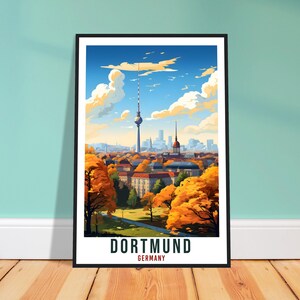 Dortmund Gift Travel Poster Germany Home Decor Dortmund German Wall Art Gift Wall Hanging Art Lover Germany Artwork Dortmund Print Travel