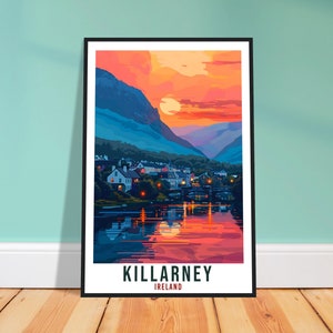 Killarney Travel Print Ireland Wall Art Wall Hanging Home Décor Killarney Gift Art Lovers Gift Irish Artwork Gift Ireland Travel Poster