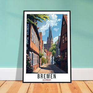 Bremen Print Travel Gift Germany Home Decoration Bremen German Wall Art Gift Wall Hanging Art Lover Germany Artwork Bremen Travel Poster