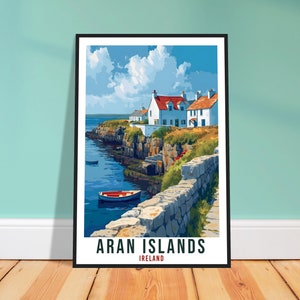 Aran Islands Travel Print Ireland Home Decoration Ireland Wall Art Gift Wall Hanging Art Lover Irish Artwork Aran Islands Travel Poster