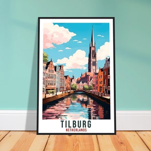 Tilburg Reise Print Holland Wandkunst Wandbehang Home Décor Tilburg Geschenk Kunstliebhaber Geschenk Niederländisches Kunstwerk Geschenk Die Niederlande Reiseplakat