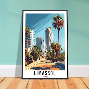 Limassol Cyprus Travel Print Cyprus Wall Art Wall Hanging Home Décor Limassol Gift Cyprus Landmark Artwork Gift Cyprus Holiday Travel Poster
