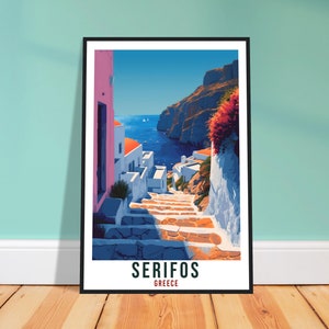 Serifos Travel Print Greece Home Decoration Serifos Greek Island Wall Art Gift Wall Hanging Art Lover Greece Artwork Serifos Travel Poster