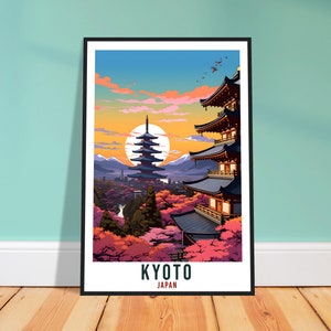 Kyoto Travel Print Japan Home Decoration Wall Art Gift Wall Hanging Art Lover Japanese Artwork Japan Kyoto Travel Poster Cityscape Print