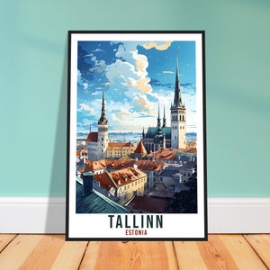 Tallinn Travel Poster Wall Art Tallinn Estonia Home Décor Artwork Wall Hanging Tallinn Art Gift Tallinn Travel Print Estonian Art Lover Gift