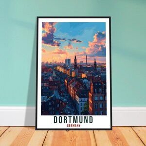 Dortmund Gift Travel Print Germany Home Decor Dortmund German Wall Art Gift Wall Hanging Art Lover Germany Artwork Dortmund Travel Poster