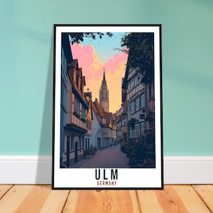 Ulm Germany Travel Print Germany Home Decoration Ulm German City Wall Art Gift Wall Hanging Art Lover Germany Artwork Ulm Travel Poster