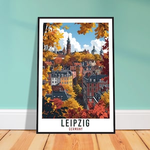 Leipzig Travel Print Germany Home Decoration Leipzig German City Wall Art Gift Wall Hanging Art Lover Germany Artwork Leipzig Travel Poster