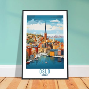 Oslo Travel Poster Wall Art Oslo Norway Wall Hanging Home Décor Oslo Gift Art Lovers Vintage Norway Print Oslo Print Norway Wall Art Deco
