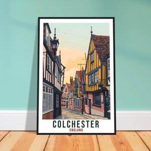 Colchester Travel Print England Home Decoration Wall Art Gift Wall Hanging Art Lover English Artwork Colchester UK Travel Poster Print