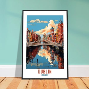 Dublin Ireland Travel Print Wall Art Dublin Wall Hanging Home Décor Dublin Gift Art Lovers Irish Art Lover Gift Liffey Print Dublin City