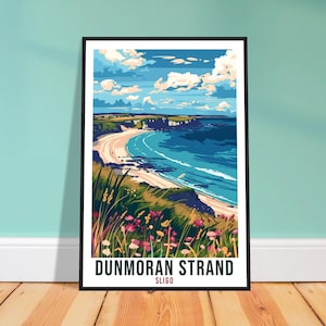 Dunmoran Strand Travel Print Ireland Wall Art Wall Hanging Décor Dunmoran Strand Sligo Art Lovers Irish Artwork Gift Ireland Travel Poster