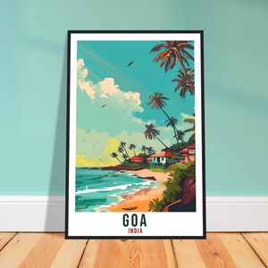 Goa Travel Poster India Home Decoration Goa Wall Art Gift Wall Hanging Art Lover Indian Artwork India Goa Travel Print Goa Beach Print
