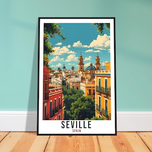 Seville Travel Print Spain Home Decoration Seville Spanish City Wall Art Gift Wall Hanging Art Lover Spain Artwork Seville Travel Poster