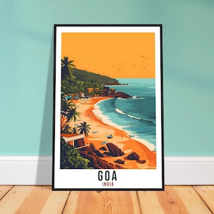 Goa Travel Print India Home Decoration Wall Art Gift Wall Hanging Art Lover Indian Artwork India Goa Travel Poster Goa Beach Coastal Print