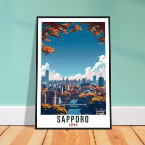 Sapporo Travel Print Japan Home Decoration Wall Art Gift Wall Hanging Art Lover Japanese Artwork Japan Sapporo Travel Poster City Print