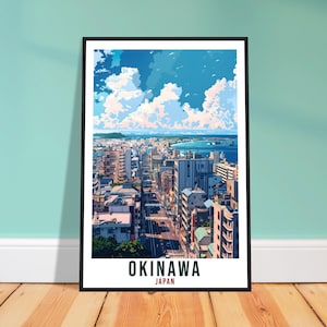 Okinawa Travel Poster Japan Home Decoration Wall Art Gift Wall Hanging Art Lover Japanese Artwork Japan Okinawa Travel Print Cityscape Print