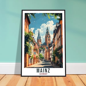 Mainz Travel Print Germany Home Decoration Mainz German City Wall Art Gift Wall Hanging Art Lover Germany Artwork Mainz Travel Poster