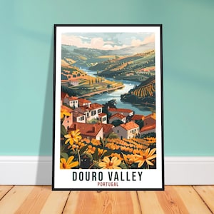 Douro Valley Travel Print Portugal Wall Art Wall Hanging Home Décor Douro Valley Gift Portugal Landmark Artwork Gift Portugal Travel Poster