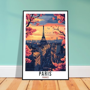 Paris Reise Print Eiffelturm Frankreich Home Decor Paris Wandkunst Geschenk Wandbehang Kunstliebhaber Paris Frankreich Kunstwerk Reiseposter Reisekunst