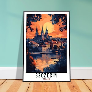 Szczecin Travel Print Poland Home Decor Szczecin Wall Art Gift Wall Hanging Art Lover Szczecin Polish Artwork Travel Poster Poland Travel