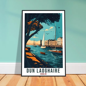 Dun Laoghaire Travel Print Ireland Decor Dun Laoghaire Wall Art Gift Wall Hanging Art Lover Dublin Irish Artwork Travel Poster Ireland Art