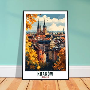 Kraków Travel Print Poland Home Decor Kraków Wall Art Gift Wall Hanging Art Lover Kraków Polish Artwork Travel Poster Poland Travel Art