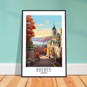Quebec Travel Print Wall Art Quebec Canada Wall Hanging Home Décor Quebec Gift Art Lovers Canadian Art Lover Gift Quebec Travel Poster