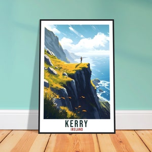 Kerry Travel Print Ireland Home Decor County Kerry Wall Art Wall Hanging Art Lover Irish Artwork Travel Poster Kerry Ireland Travel Art