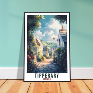 Impression voyage Tipperary Irlande Décoration d'intérieur Art mural Tipperary Tenture murale Amateur d'art oeuvre d'art irlandaise Affiche de voyage Art voyage Tipperary Irlande