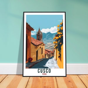 Cusco Travel Poster Peru Home Decor Cusco Wall Art Gift Wall Hanging Art Lover Cusco Peruvian Artwork Travel Print Peru Cusco Travel Art