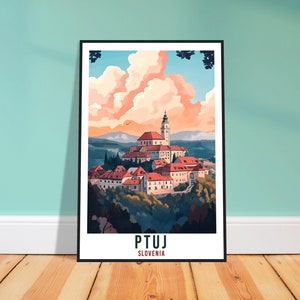 Ptuj Travel Print Slovenia Home Decor Ptuj Wall Art Gift Wall Hanging Art Lover Ptuj Slovenia Artwork Travel Poster Slovenia Travel Art