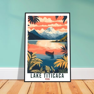 Lake Titicaca Travel Print Peru Home Decor Wall Art Gift Wall Hanging Art Lover Lake Titicaca Peruvian Artwork Travel Poster Travel Art
