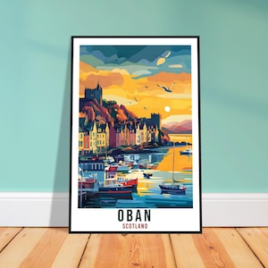 Impression voyage Oban Ecosse Décoration d'intérieur Oban Art mural Oban Tenture murale amateur d'art Ecosse oeuvre affiche de voyage Oban Art de voyage Oban Ecosse cadeau