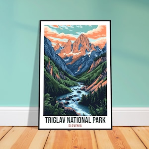 Triglav National Park Travel Print Slovenia Decor Triglav Wall Art Gift Wall Hanging Art Lover Triglav Slovenia Artwork Travel Poster Art
