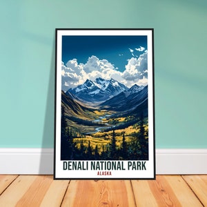 Denali National Park Alaska USA Travel Print Wall Art Wall Hanging Home Décor Denali National Park Gift Travel Art USA Artwork Travel Poster