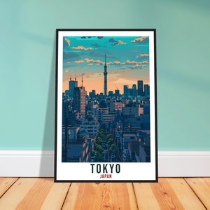 Tokyo Travel Print Japan Home Decoration Tokyo Wall Art Gift Wall Hanging Art Lover Japanese Artwork Japan Tokyo Travel Poster City Print