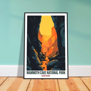 Mammoth Cave National Park Kentucky USA Travel Print Wall Art Wall Hanging Home Décor Mammoth Cave Gift Travel Art USA Artwork Travel Poster