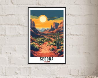 Sedona Travel Print – Vivid American Wall Art for Dining Room