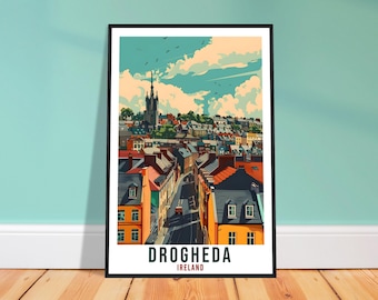 Drogheda Travel Print – Vintage-Style Irish Wall Art for Bedroom, History Gift
