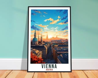 Vienna Travel Print – Expressive Austrian Wall Art for Living Room, City Keepsake