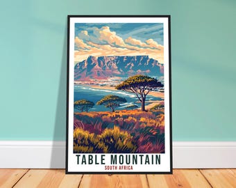 Table Mountain Travel Print – Scenic South African Wall Art, Heritage Gift