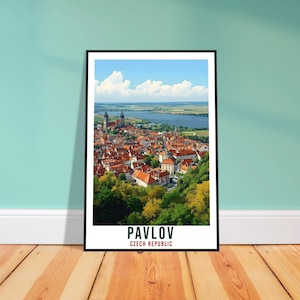 Pavlov Travel Print Czechia Home Decor Pavlov Wall Art Gift Wall Hanging Art Lover Pavlov Czech Republic Artwork Travel Poster Travel Art