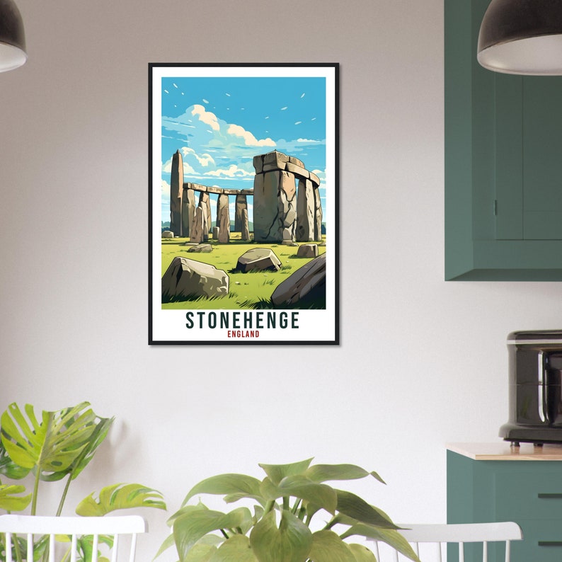 Stonehenge Travel Print English Wall Art Home Decor Wall Hanging Travel ...