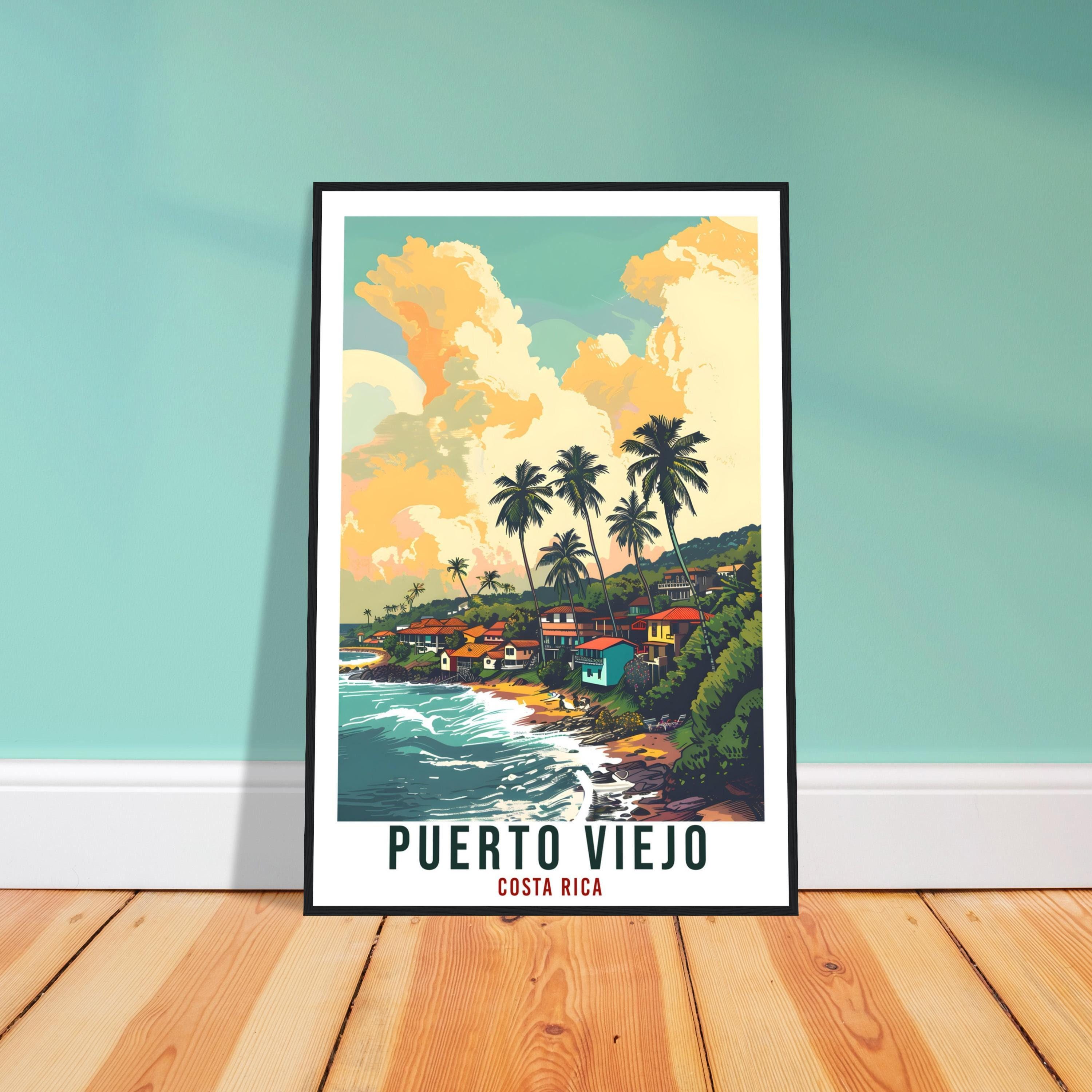 Puerto Viejo Travel Print – Expressive Costa Rican Wall Art
